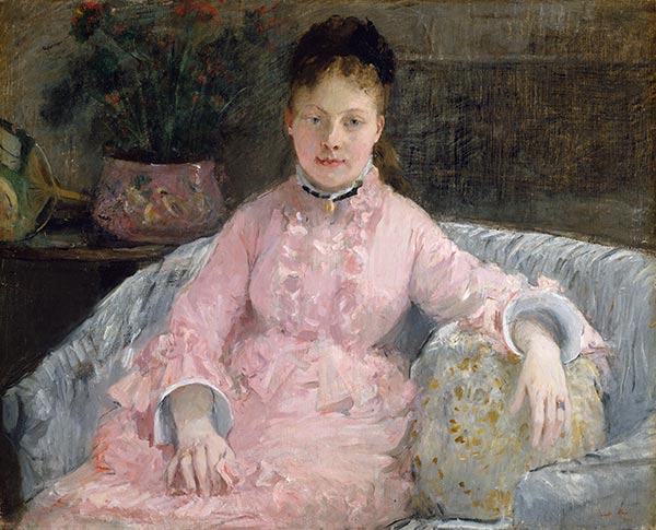 Das rosa Kleid, c.1870 | Berthe Morisot | Giclée Leinwand Kunstdruck