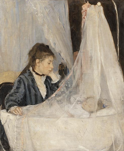 Die Wiege, 1872 | Berthe Morisot | Giclée Leinwand Kunstdruck