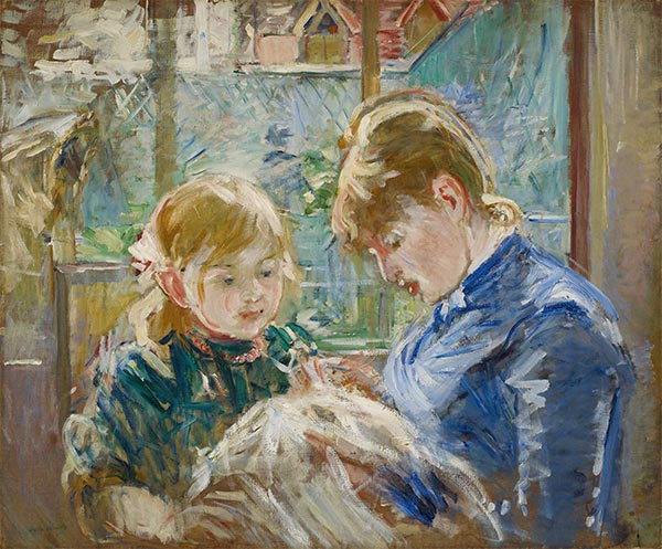 The Artist's Daughter, Julie, with her Nanny, c.1884 | Berthe Morisot | Giclée Canvas Print