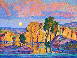 Birger Sandzén | Late Moon Rising (Wild Horse Creek), 1923 | Giclée Canvas Print