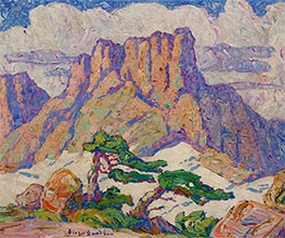 At the Timberline, Pike's Peak, Colorado, 1925 von Birger Sandzén | Leinwand Kunstdruck