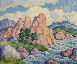 Birger Sandzén | Mountain Stream, Boulder Canyon, Colorado, 1950 | Giclée Canvas Print