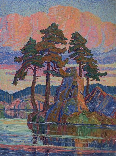 Birger Sandzén | Lake at Sunset, Colorado, 1921 | Giclée Canvas Print