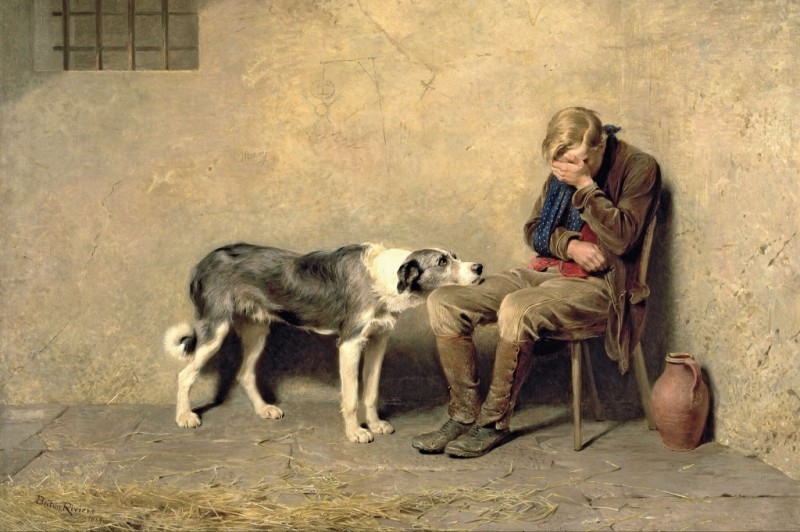Fidelity by Briton Rivière, 1869 - canvas print