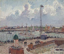 Der innere Hafen, Le Havre, 1903 von Pissarro | Leinwand Kunstdruck