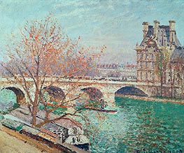 The Pont Royal and the Pavillon de Flore, 1903 by Pissarro | Canvas Print