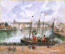 Harbor at Dieppe, 1902 von Pissarro | Leinwand Kunstdruck