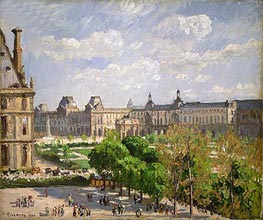 Place du Carrousel, the Tuileries Gardens, 1900 von Pissarro | Leinwand Kunstdruck