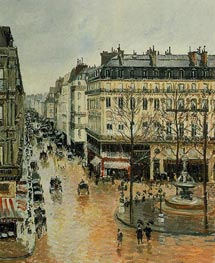 Rue Saint-Honore - Afternoon, Rain Effect, 1897 von Pissarro | Leinwand Kunstdruck