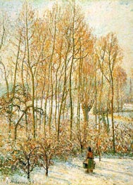 Morning Sunlight on the Snow, Eragny-sur-Epte, 1895 von Pissarro | Leinwand Kunstdruck