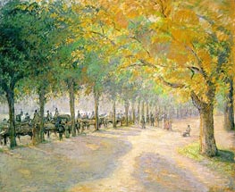 Hyde Park, London, 1890 von Pissarro | Leinwand Kunstdruck