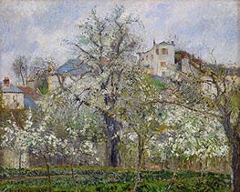 Kitchen Garden with Trees in Flower, Spring | Pissarro | Painting Reproduction