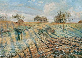The Hoar Frost, 1873 by Pissarro | Canvas Print