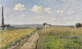 June Morning, View over the Hills of Pontoise, 1873 by Pissarro | Canvas Print