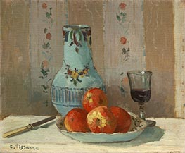 Still Life with Apples and Pitcher, 1872 von Pissarro | Leinwand Kunstdruck