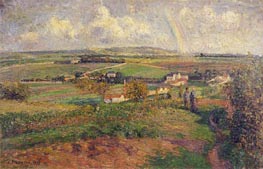 Der Regenbogen, Pontoise, 1877 von Pissarro | Leinwand Kunstdruck