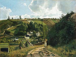 Jalais Hill, Pontoise, 1867 von Pissarro | Leinwand Kunstdruck
