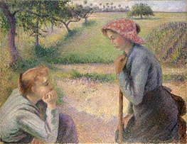 Two Young Peasant Women | Pissarro | Painting Reproduction