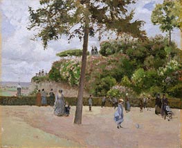 The Public Garden at Pontoise, 1874 by Pissarro | Canvas Print
