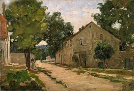 Road to Port-Marly, c.1860/67 by Pissarro | Canvas Print