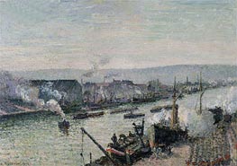 Saint-Sever Port, Rouen, 1896 by Pissarro | Canvas Print