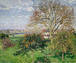 Autumn morning at Eragny | Pissarro | Painting Reproduction