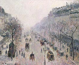 Boulevard Montmartre | Pissarro | Painting Reproduction