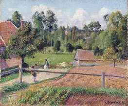 View from the Artist's Window, Eragny, 1885 by Pissarro | Canvas Print