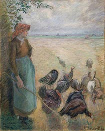 Turkey Girl, 1884 von Pissarro | Leinwand Kunstdruck