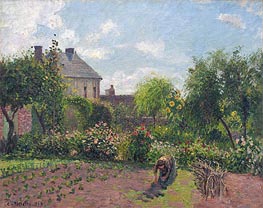 The Artist's Garden at Eragny, 1898 von Pissarro | Leinwand Kunstdruck