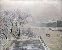 The Louvre under Snow | Pissarro | Gemälde Reproduktion