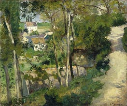 Der Aufstieg, Rue de la Cote-du-Jalet, Pontoise, 1875 | Pissarro