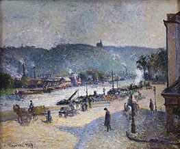 Quays at Rouen, 1883 von Pissarro | Leinwand Kunstdruck