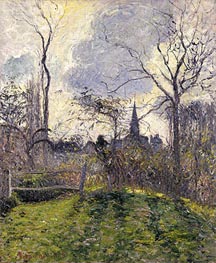 The Bell Tower of Bazincourt, 1885 by Pissarro | Canvas Print