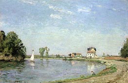 At the River's Edge | Pissarro | Gemälde Reproduktion