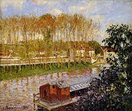 Sunset at Moret-sur-Loing, 1901 by Pissarro | Canvas Print