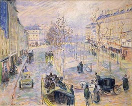 Le Boulevard de Clichy, 1880 by Pissarro | Paper Art Print