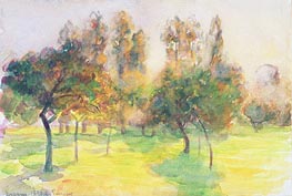 An Orchard, Eragny, 1890 von Pissarro | Papier-Kunstdruck