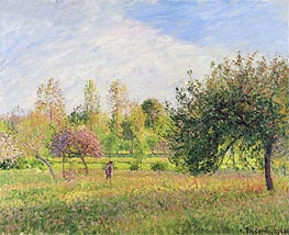 Eragny, Summer, Sun, The End of the Afternoon | Pissarro | Painting Reproduction