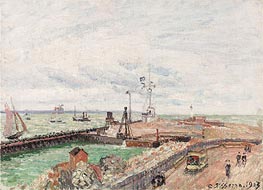 La Jetee et la Semaphore du Havre, 1903 by Pissarro | Canvas Print