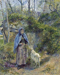 La Gardeuse de Chevre, 1881 von Pissarro | Leinwand Kunstdruck