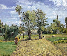 Morning Spring, Pontoise | Pissarro | Painting Reproduction
