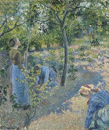 Picking Apples, 1881 von Pissarro | Leinwand Kunstdruck