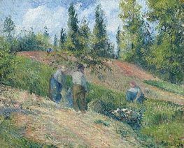 La Recolte, Pontoise, 1880 by Pissarro | Canvas Print
