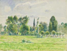 Eragny, 1890 von Pissarro | Papier-Kunstdruck