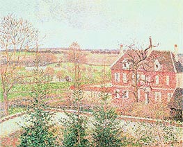 View from My Window (The House of the Deaf Person), 1886 von Pissarro | Leinwand Kunstdruck