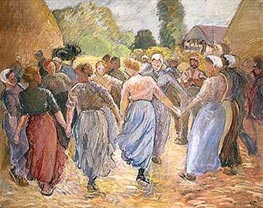 Dancing Countrywomen, n.d. von Pissarro | Leinwand Kunstdruck