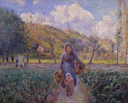 In the Vegetable Garden, 1881 by Pissarro | Canvas Print