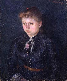 Portrait of Nini, 1884 von Pissarro | Leinwand Kunstdruck