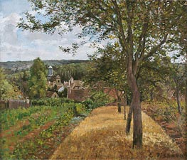 View of the Village of Louveciennes, c.1870 by Pissarro | Canvas Print
